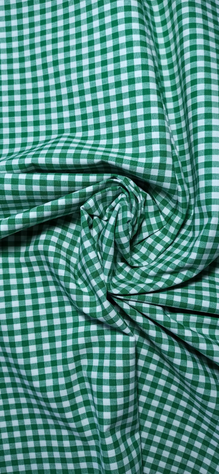 Vichy Verde 5mm - tela de algodón ancho 1,60m

