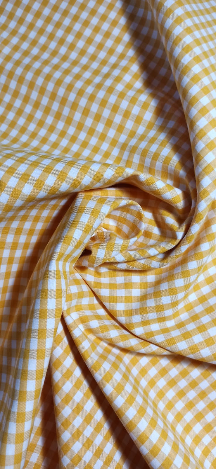 Vichy Amarillo 5mm - tela de algodón ancho 1,60m