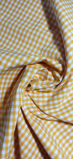 Vichy Amarillo 5mm - tela de algodón ancho 1,60m
