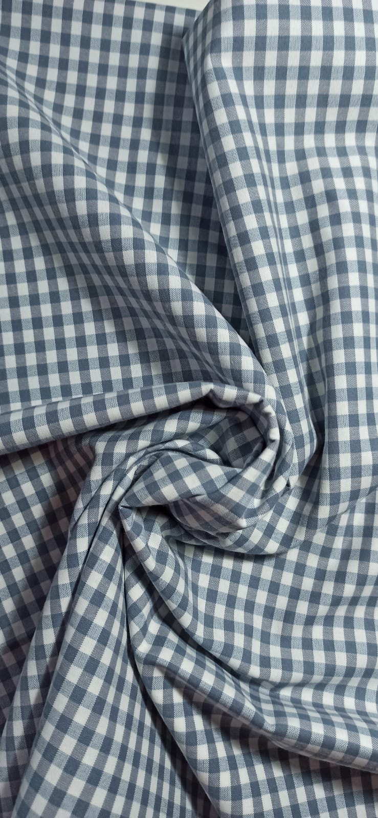 Vichy Gris 5mm - tela de algodón ancho 1,60m