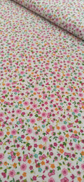 Tela de algodón estampado flores alegría fresa - ancho 2,80 m