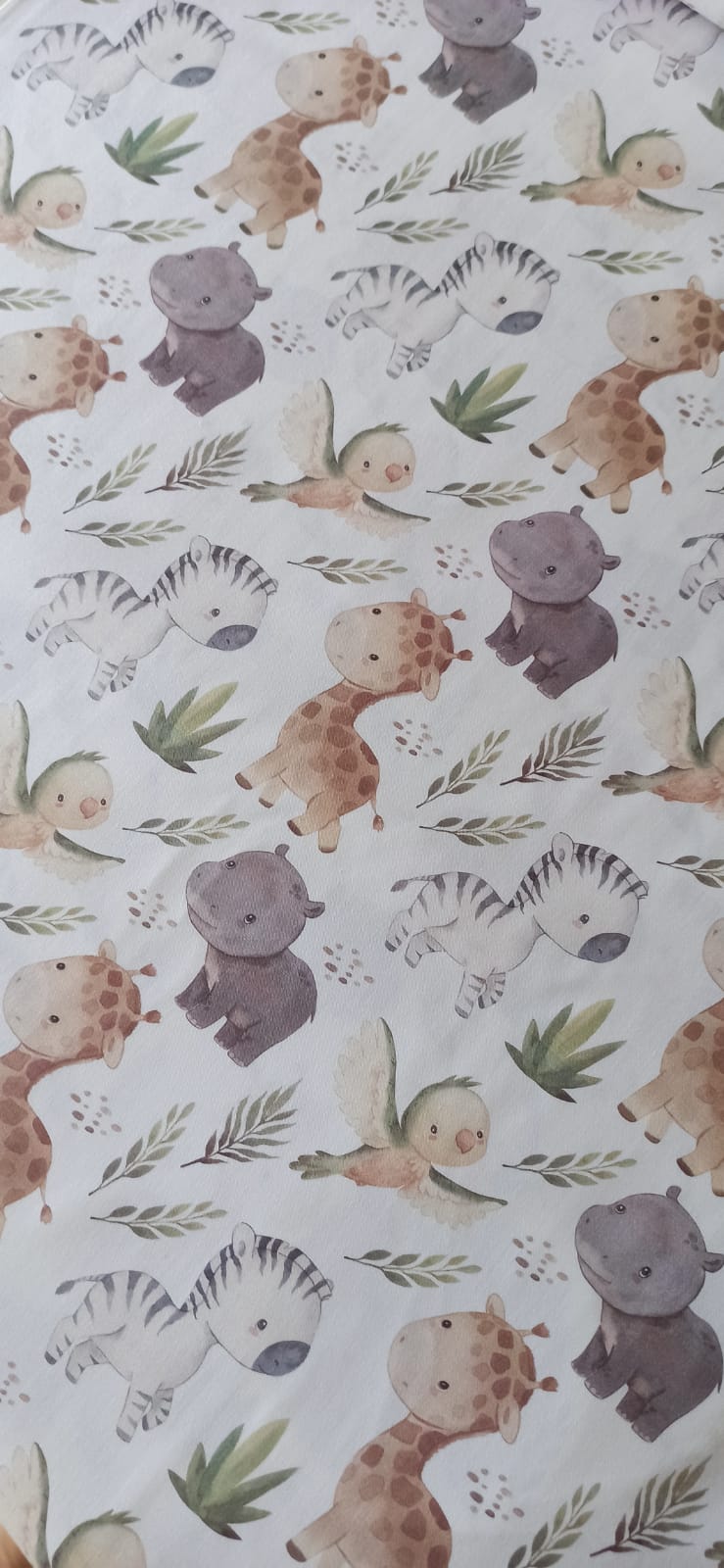 Algodón animales de la selva baby textura