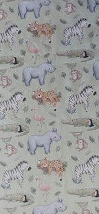 Retal de algodón estampado animales de la selva - 0,80 x 1,40 m