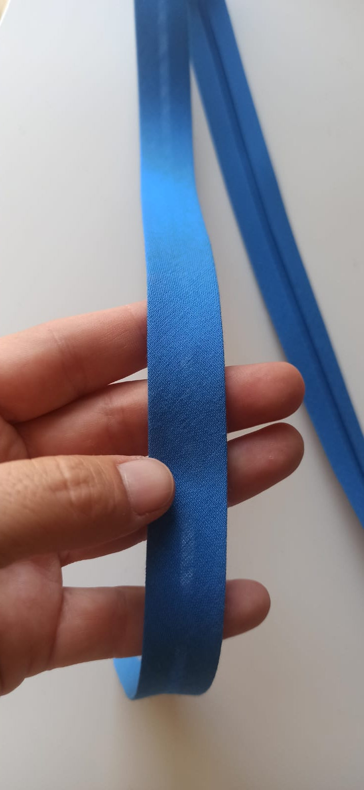 Cinta bies azul 18mm detalle