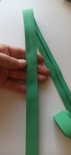 Cinta bies verde 18mm detalle