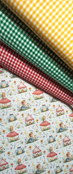 Tela Algodón Infantil Haditas y Setas - tela estampada ancho 1,40m