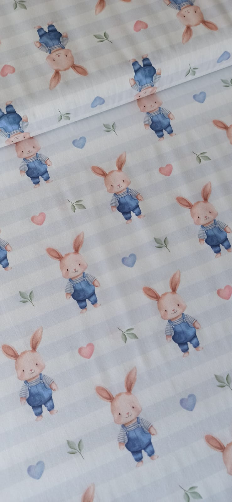Algodón conejitos baby detalle estampado