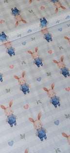 Algodón conejitos baby detalle estampado
