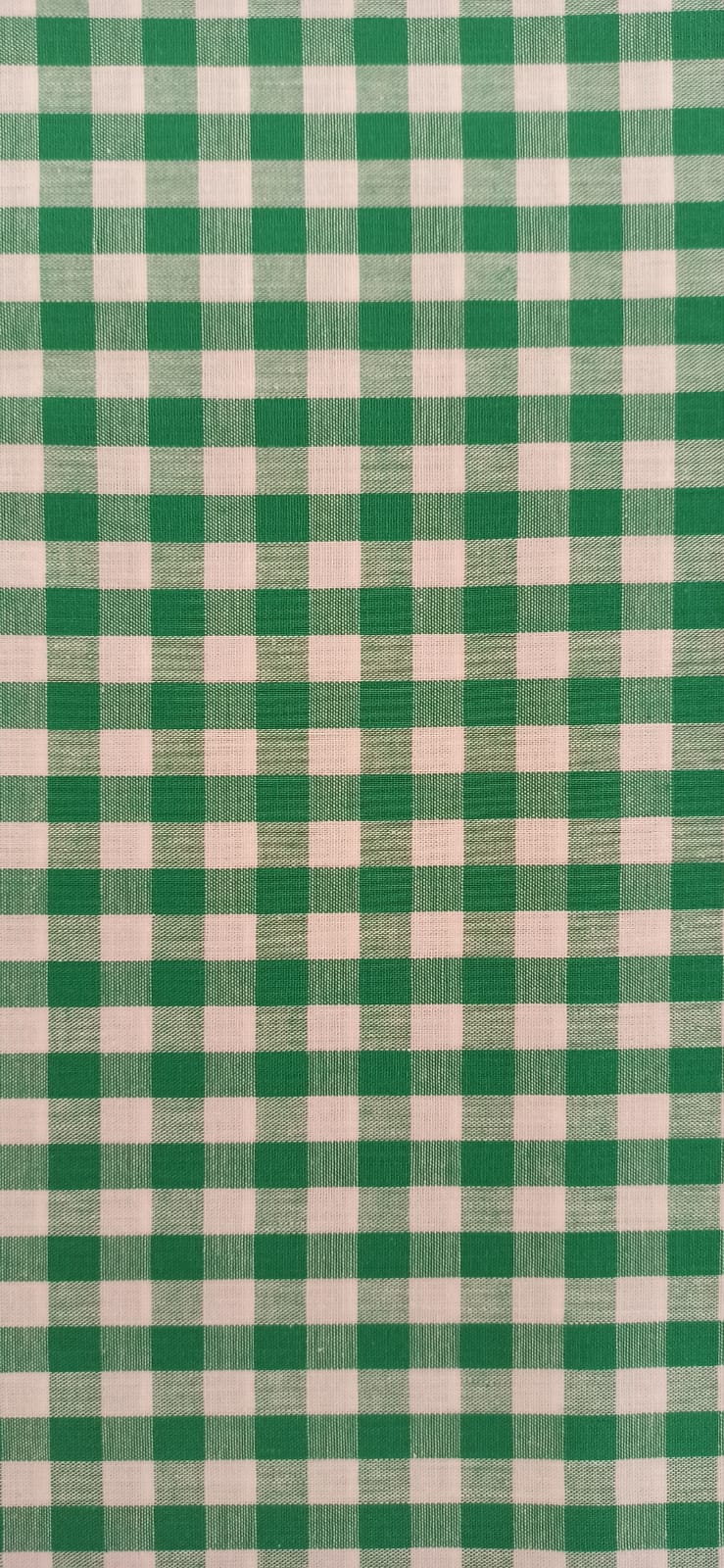 Retal de algodón cuadros vichy verde - 1,55 x 1,47 m