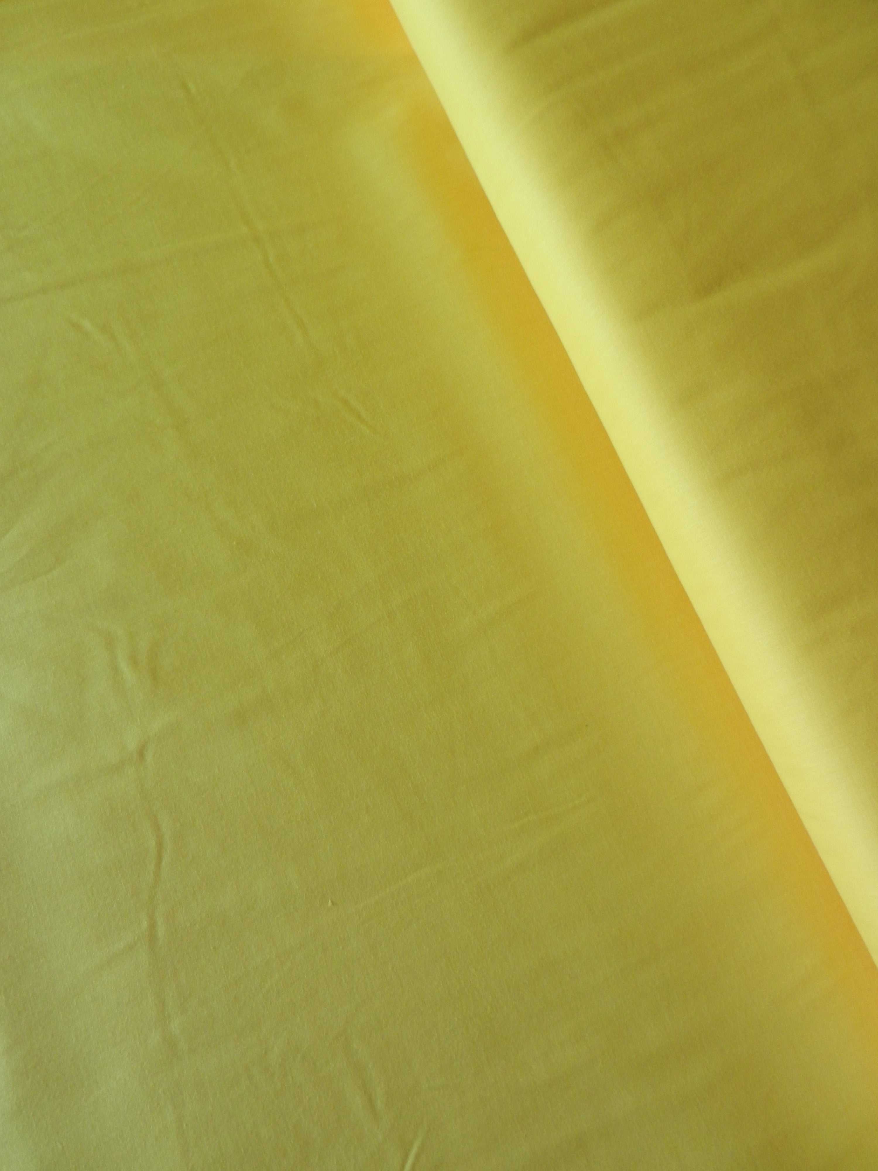 Tela de algodón liso amarillo - ancho 1,40 m