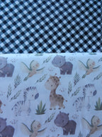 Algodón animales de la selva baby fondo blanco 2