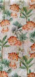 Retal de algodón estampado dulces tigres - 0,98 x 1,50 m