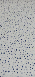 Tela de algodón estampado estrellas azul marino fondo natural - ancho 2,80 m