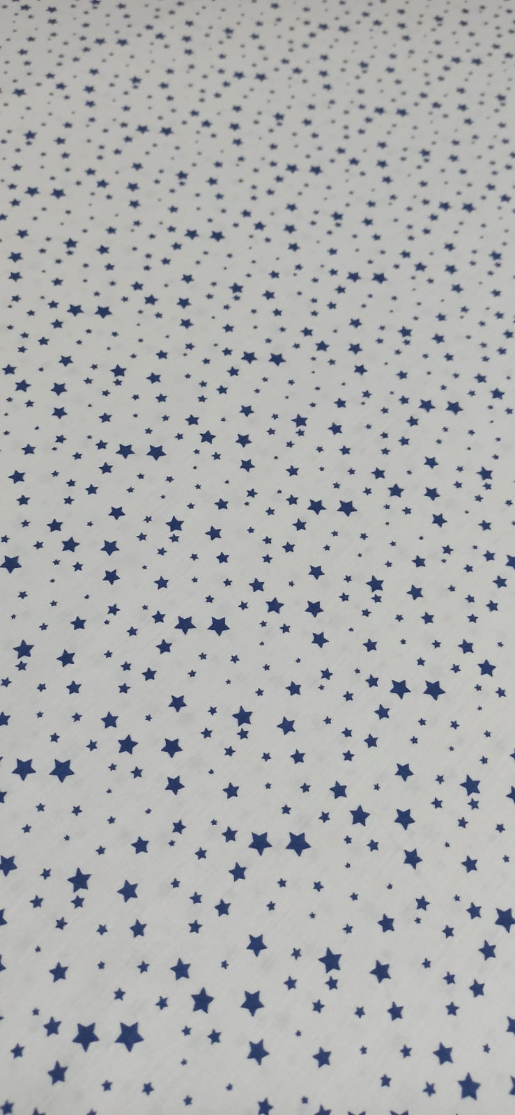 Tela de algodón estampado estrellas azul marino fondo natural - ancho 2,80 m