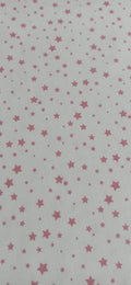Tela de algodón estampado estrellas rosa bebé fondo natural - ancho 2,80 m