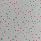 Tela de algodón estampado estrellas rosa bebé fondo natural - ancho 2,80 m