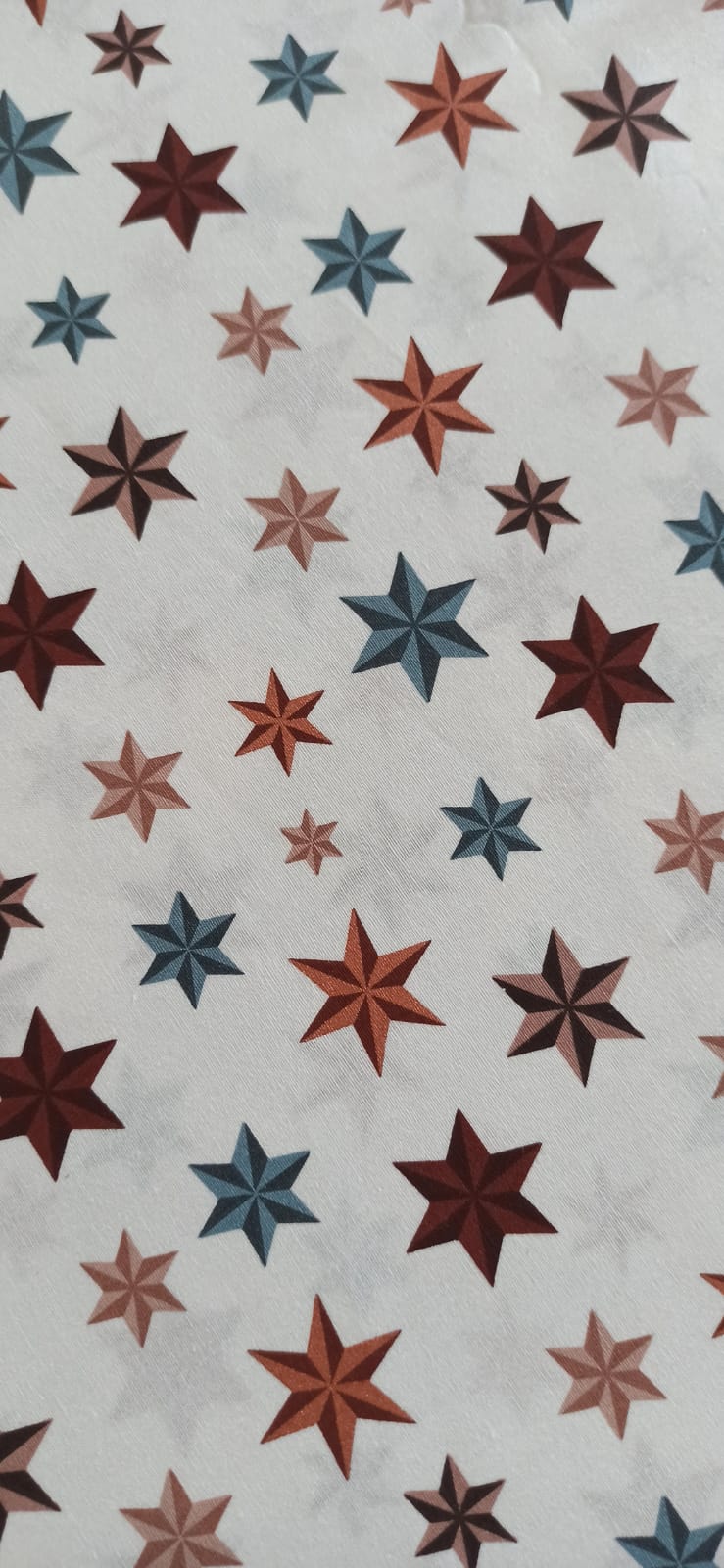 Retal de algodón estampado estrellas multicolor - 1,63 x 1,47 m