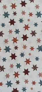 Retal de algodón estampado estrellas multicolor - 1,63 x 1,47 m