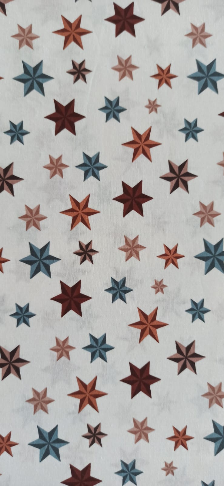 Retal de algodón estampado estrellas multicolor - 1,63 x 1,47 m