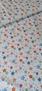 Algodón estrellas multicolor textura
