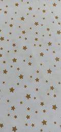 Retal de algodón estampado estrellas doradas - 0,75 x 1,20 m