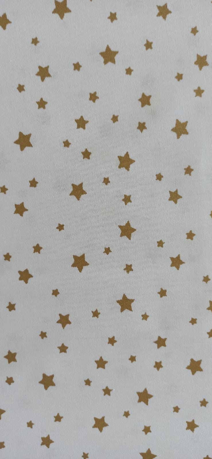Retal de algodón estampado estrellas doradas - 0,75 x 1,20 m