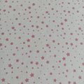 Tela de algodón estampado estrellas rosa bebé fondo natural - ancho 1,40 m