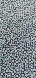 Retal de algodón estampado margaritas fondo azul marino - 1,65 x 1,56 m