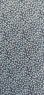 Retal de algodón estampado margaritas fondo azul marino - 1,65 x 1,56 m