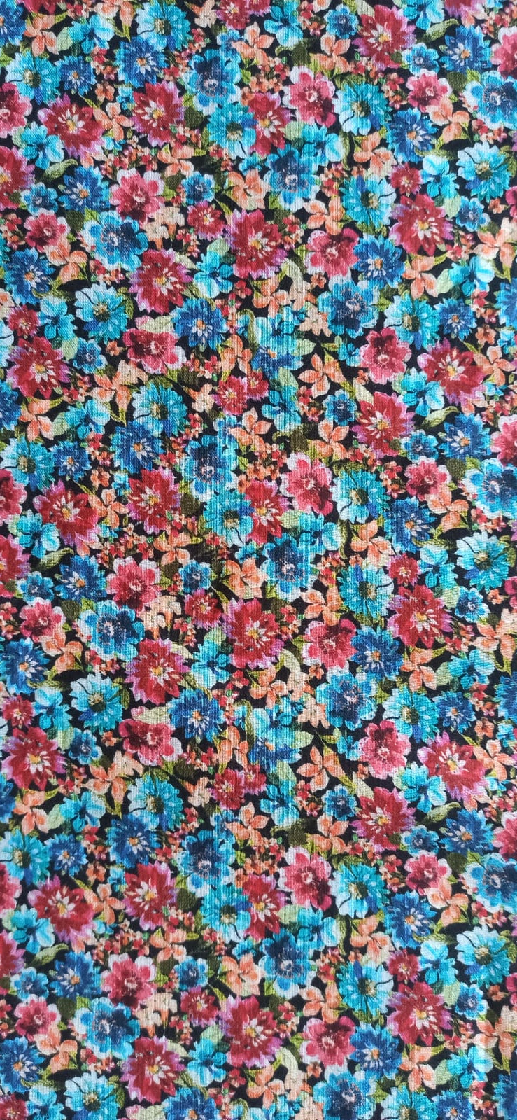 Algodón Floral - tela de algodón ancho 1,40m