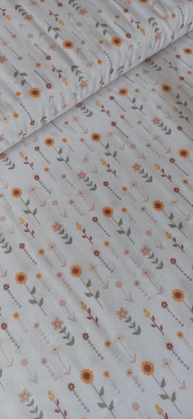 Algodón flores silvestres con tallo detalle