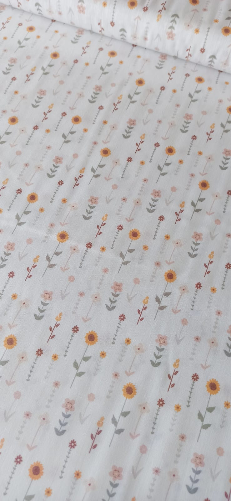 Algodón flores silvestres con tallo textura
