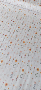 Algodón flores silvestres con tallo textura