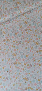 Algodón flores dulces pastel detalle estampado