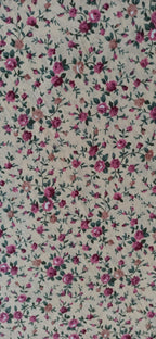 Retal de algodón estampado rosas fondo vainilla - 0,90 x 1,48 m