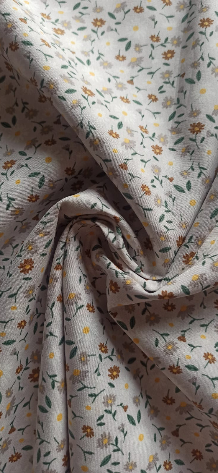 Tela de algodón estampado flores mini margaritas - ancho 1,40 m
