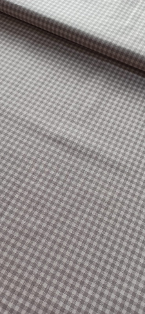Algodón Cuadros Gris 5 mm - tela de algodón ancho 1,40m
