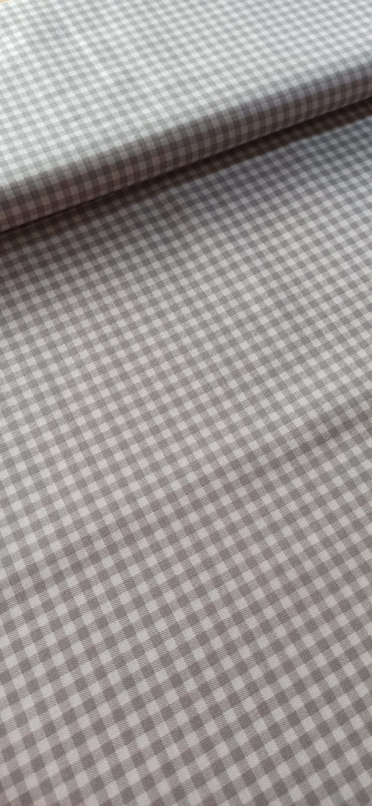 Algodón Cuadros Gris 5 mm - tela de algodón ancho 1,40m