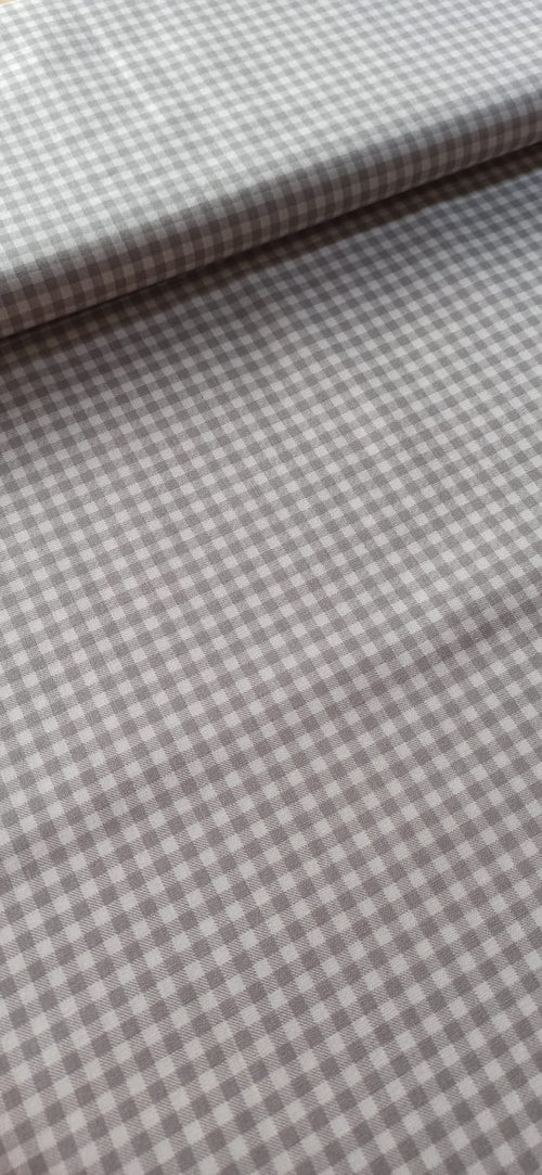 Algodón Cuadros Gris 5 mm - tela de algodón ancho 1,40m