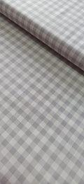 Tela de algodón cuadros vichy gris claro 1 cm - ancho 1,40 m