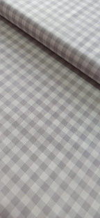 Tela de algodón cuadros vichy gris claro 1 cm - ancho 1,40 m
