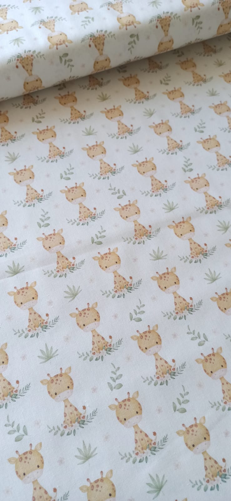 Tela Algodón Infantil Jirafas Dulces - tela de algodón ancho 1,40m