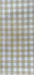 Loneta Vichy 1 cm Beige - tela estampada ancho 2,80m