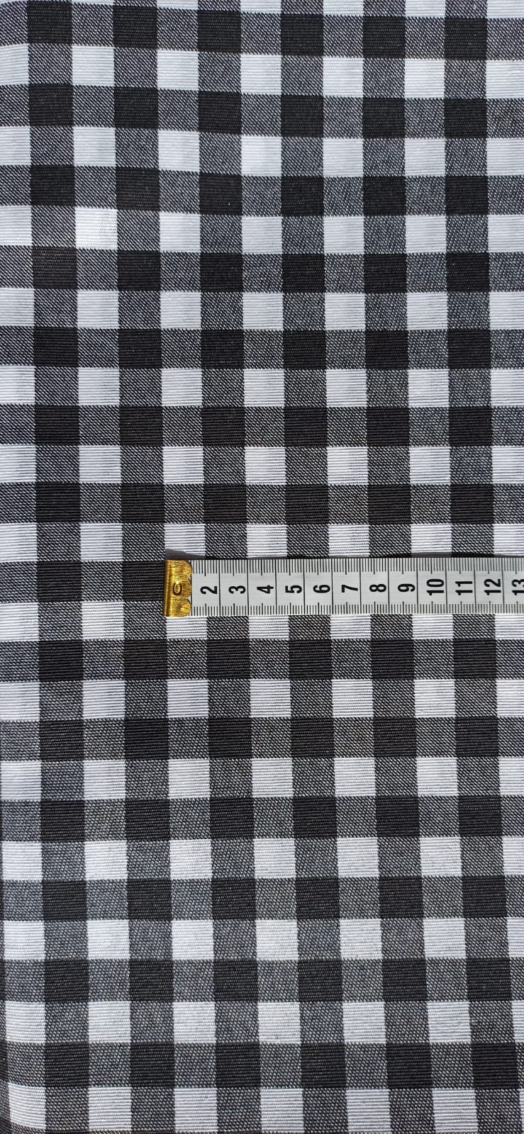 Loneta Vichy 1 cm Negro - tela estampada ancho 2,80m