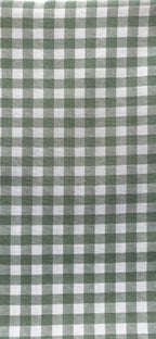Loneta Vichy 1 cm Verde Oliva - tela estampada ancho 2,80m