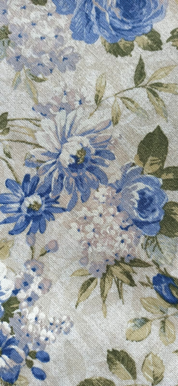 Loneta Flores Azules - tela estampada ancho 2,80m