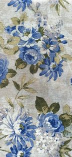 Loneta Flores Azules - tela estampada ancho 2,80m