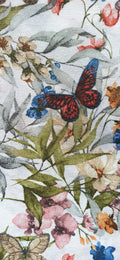 Loneta Flores y Mariposas - tela estampada ancho 2,80m