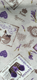 Loneta Lavanda y Bicis - tela estampada ancho 2,80m