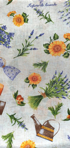 Loneta Lavanda y Flores - tela estampada ancho 2,80m